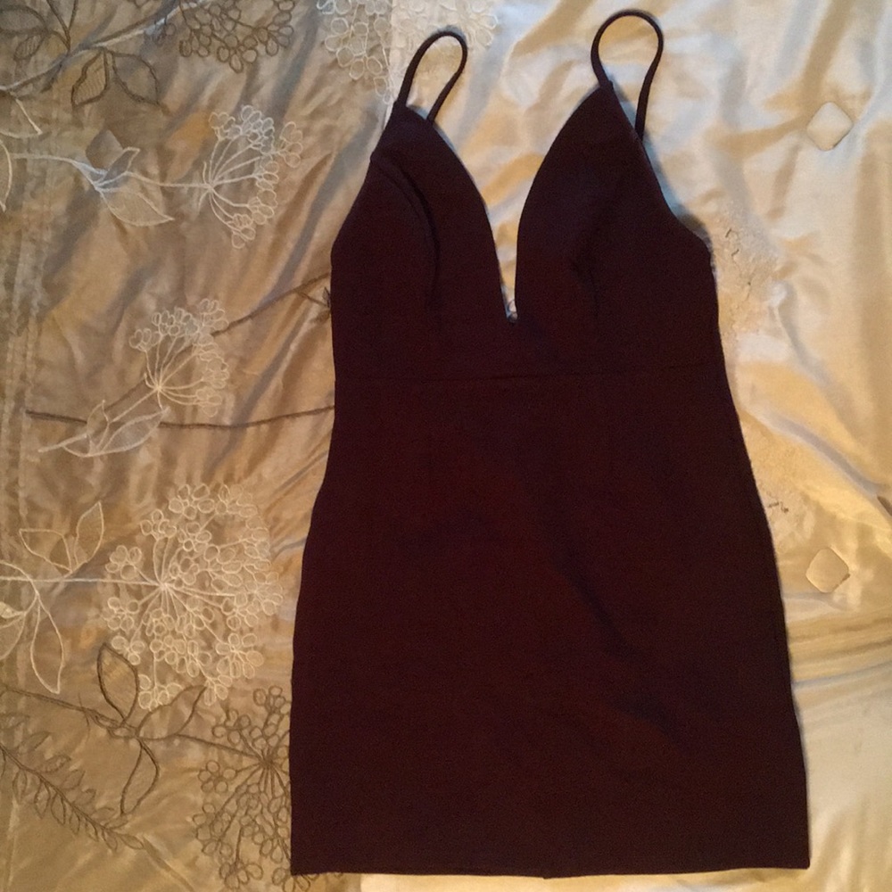 Sadie Low Back Bodycon Dress- Plum